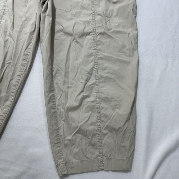Chico's 2 Women's Large Khaki Beige Capri Pants 20" Inseam Stretch Lightweight - Picture 4 of 16
